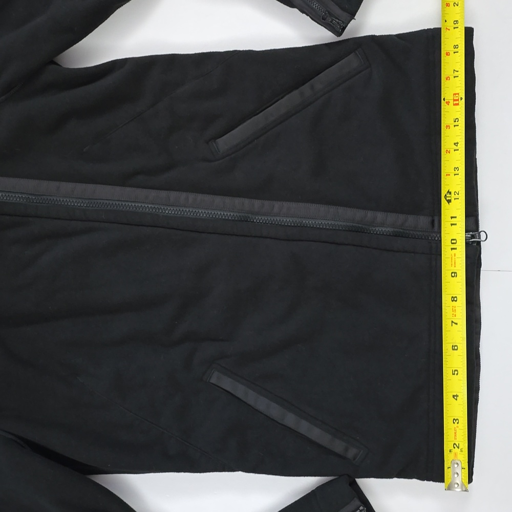 Lululemon Women's Moto Jacket Black Thick Soft Fleece Loose Fit Long Length Sz 4 - Picture 14 of 15
